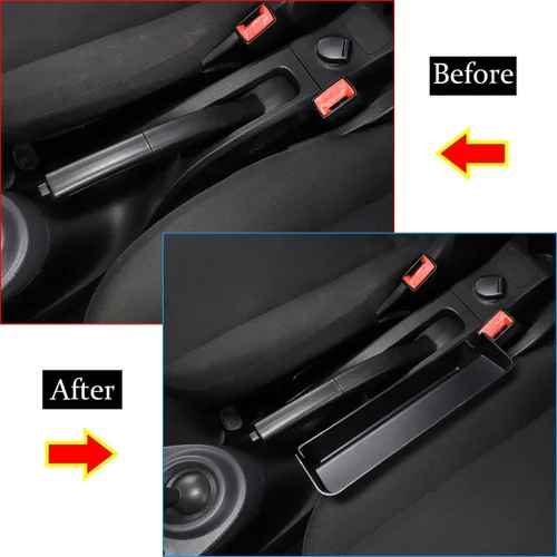 Miniatura 2 de YIWANG Caja de almacenamiento de freno de mano central de plástico ABS para Mercedes Benz Smart 453 Fortwo Forfour 2015-2020 Bandeja de guantes