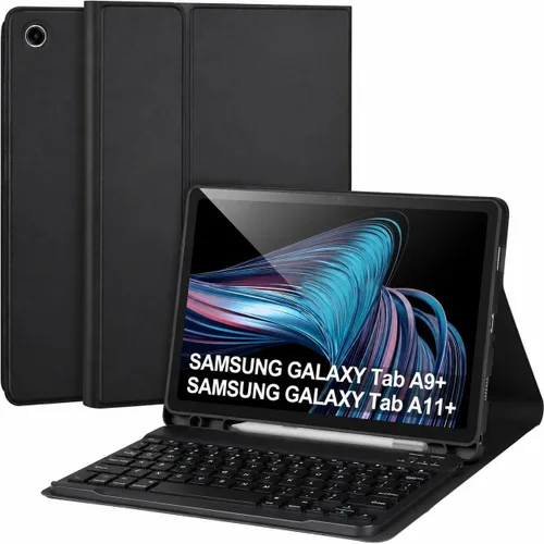 Funda con teclado para Samsung Galaxy Tab A9+/Plus 11'' 2023(SM-X210/X216/X218), funda con teclado para Samsung Tab A9+ con soporte para S Pen,