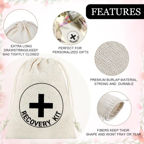 Miniatura 4 de Boao Paquete de 20 bolsas de regalo, decoraciones para despedida de soltero, despedidas de soltera con cordón, suministros de boda para despedida