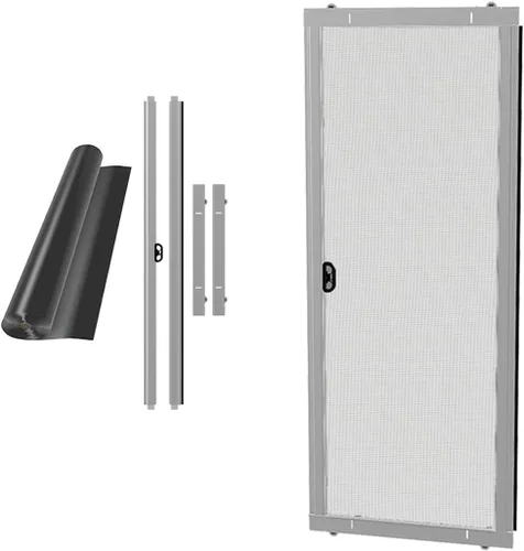 RiteScreen KD Mfit Puerta Mosquitero Corrediza de Reemplazo, Lista para Ensamblar, Fácil DIY, Blanco, 30" - Fibra Char - Kit de Puerta Mosquitero