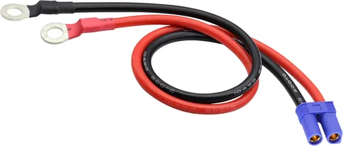 Miniatura 8 de Cable de Terminal EC5 a Anillo O, Cable Conector de Enchufe de Terminal de Ojal EC5 Hembra a Anillo O 10AWG RC ESC Cargador Lateral de Alimentación