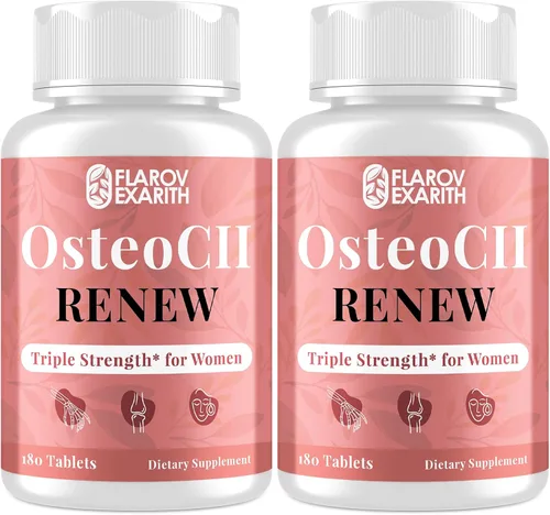 Miniatura 8 de Suplementos articulares para mujeres OsteoCII Renew Triple Strength - Fórmula avanzada para articulaciones, huesos y piel - colágeno, glucosamina