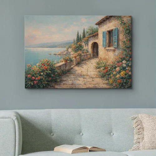 Miniatura 78 de wall26 Prado con álamos por Claude Monet - Arte moderno impresionista, arte en lienzo para el hogar, 12 x 18 pulgadas