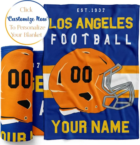 Miniatura 141 de Manta personalizada para fanáticos del fútbol americano – Se envía al día siguiente – Hecha en Estados Unidos – Manta de vellón personalizada