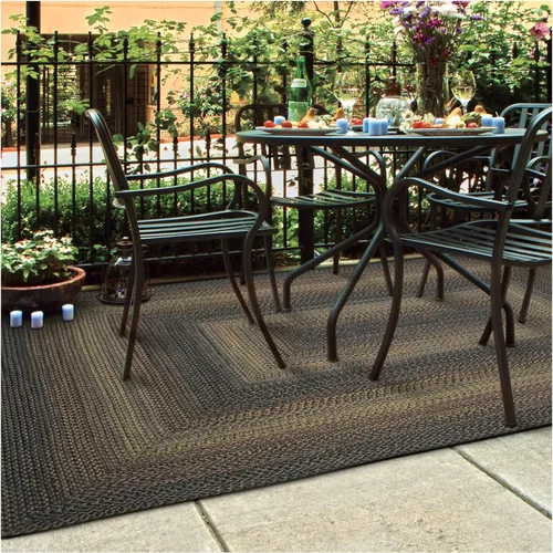 Miniatura 35 de Alfombra ovalada trenzada gris humo de 20 x 30 pulgadas, lavable para interiores y exteriores, decoración campestre para cocinas y entradas