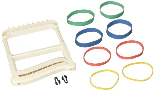 Miniatura 5 de Rolyan - Ejercitador ergonómico básico de mano, dispositivo de fortalecimiento para dedos, manos y pulgares, viene con 4 pares de bandas de goma Azul