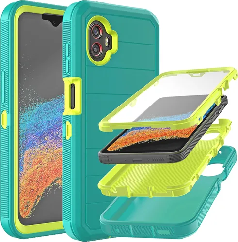 Miniatura 9 de Funda para Galaxy Xcover 6 Pro con protector de pantalla integrado, a prueba de caídas, funda duradera de 3 capas, a prueba de golpes, funda de goma