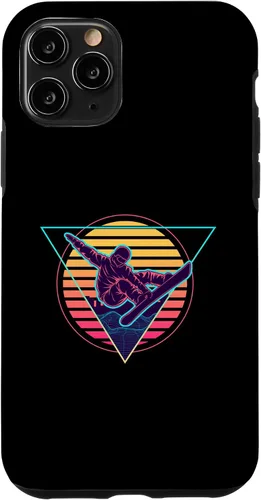 Miniatura 10 de iPhone 15 Retro Futuristic Snowboarder Synthwave Snowboarding Case