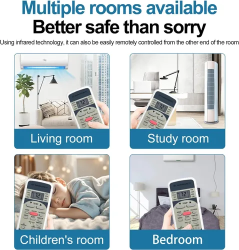 Miniatura 6 de Nuevo control remoto de repuesto R51M/E compatible con aire acondicionado Midea Serie R51/E R51/CE R51M/CE R51D/E R51M/BGE R51M/BGE R51M/BGE R51M/BGE