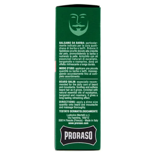 Miniatura 5 de Proraso - Bálsamo para barba para hombres, nutre y suaviza el crecimiento de la barba nueva y las barbas cortas