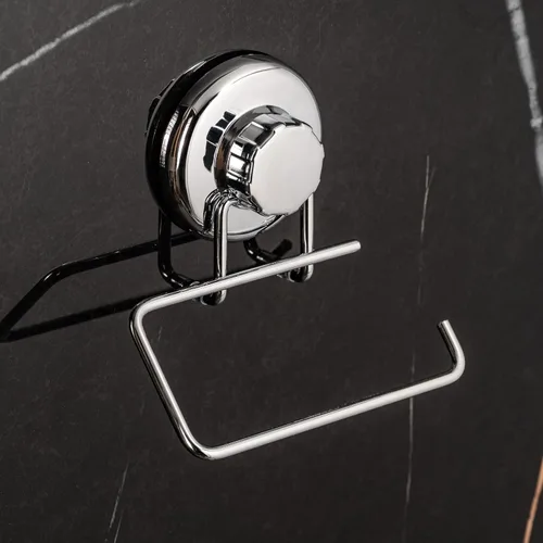 Miniatura 2 de HASKO accessories - Potente soporte de papel higiénico con ventosa al vacío - Dispensador de rollos de papel higiénico de acero inoxidable