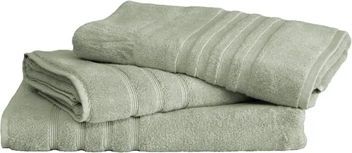 Miniatura 63 de Mosobam Juego de 4 toallas turcas de lujo de 35 x 70 pulgadas, color gris claro (gris), viscosa de bambú de 24.69 oz/m² y algodón peinado turco
