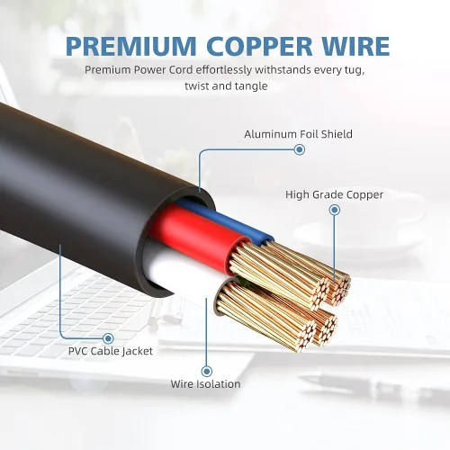 Miniatura 8 de Powseed Cargador para laptop de 65 W, 19 V, 3.42 A, repuesto para Asus VivoBook 14 15 16 S13 S14 S15 Zenbook y más series AC DC cable