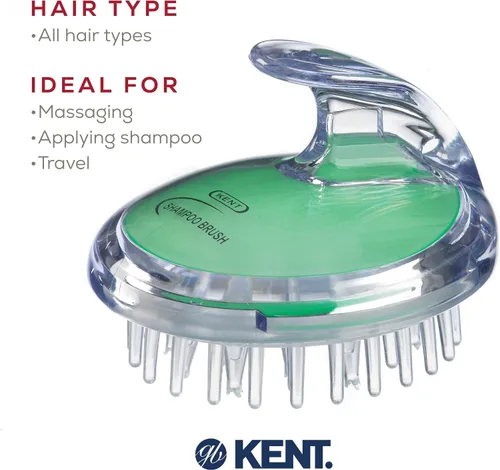Miniatura 6 de KENT SH1 - Champú/acondicionador, masaje del cuero cabelludo y cepillo húmedo para ducha para el crecimiento del cabello, 42 cerdas de goma suave
