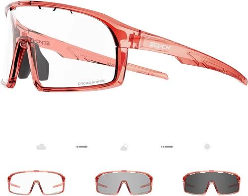 Miniatura 9 de SCVCN Photochromic Cycling Glasses Sport Sunglasses Clear MTB BMX Men Women Running Driving S145 Marco negro