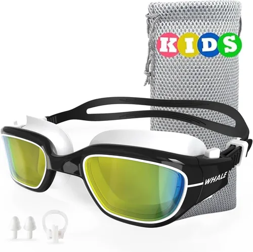 Miniatura 10 de Whale Gafas de natación para niños, cómodas gafas de natación polarizadas UV400 antivaho adecuadas para edades de 6 a 14 años