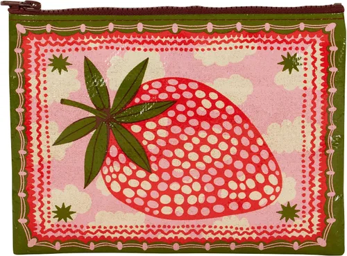 Miniatura 15 de Blue Q Bolsa con cremallera, hecha de 95% material reciclado, 7.25 pulgadas de alto x 9.5 pulgadas de ancho, cremallera gruesa colorida