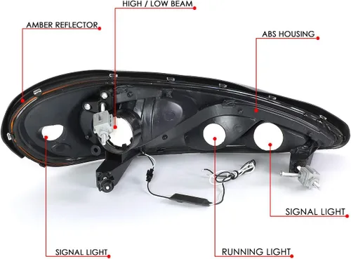 Miniatura 6 de DNA Motoring Reemplazo de faros delanteros LED DRL