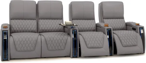 Miniatura 102 de Seatcraft Apex Zero-Gravity CoolZero - Asiento de cine en casa de cuero italiano, reposacabezas eléctrico, lumbar eléctrico, reclinable eléctrico