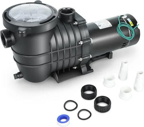Miniatura 11 de Bomba de piscina de 2.0 HP en /sobre tierra, bombas de agua de piscina de una sola velocidad de 110V 6600GPH lnground sobre tierra con cesta