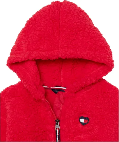 Miniatura 2 de Tommy Hilfiger Girl's Logo Sweatshirt, Fleece Hoodie With Full-zip Front & Pockets