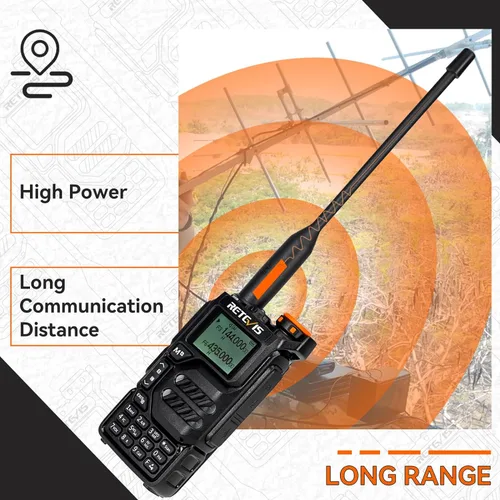 Miniatura 6 de Retevis RA79 (actualización para radio Jamón UV 5R 3rd), radio bidireccional de doble banda, soporte Chirp, NOAA, radio AM/FM portátil, Walkie