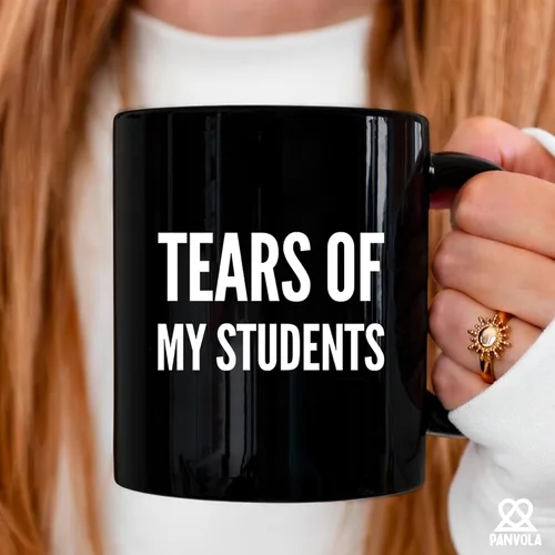 Miniatura 6 de Taza de café de cerámica con diseño de lágrimas de mis estudiantes, regalo de graduación para profesor instructor de física, química, cálculo, Negro