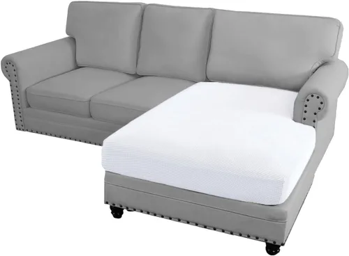 Miniatura 10 de ADPON Fundas de sofá modular, funda de cojín para sofá o sillón en forma de L, funda separada para sofá seccional izquierdo o derecho (1 diván, gris)