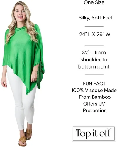 Miniatura 2 de Top It Off Elsa - Poncho de bambú para mujer, de punto fino, de lujo, hecho de bambú 100% natural, pieza de capas para mayor calidez