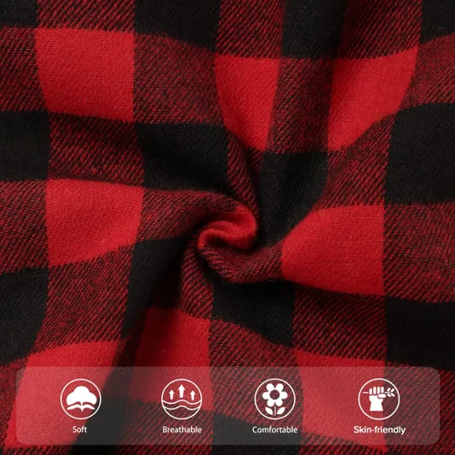 Miniatura 5 de Fuermos Conjunto para niño pequeño - Sudadera y pantalones a cuadros con capucha - Ropa de otoño