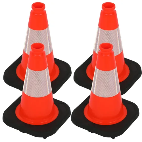 Miniatura 20 de OrangeStar Conos de Tráfico de 36" Paquete de 6 Conos de Seguridad Azules con Collares Reflectantes, Base de Servicio Pesado para Construcción