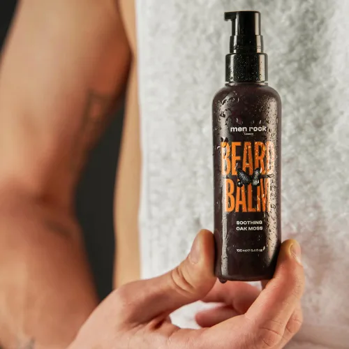 Miniatura 6 de Men Rock Bálsamo calmante para barba - Oak Moss - Acondicionador para barba sin enjuague para hombres - Productos para el cuidado de la piel