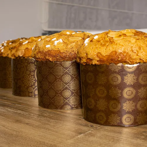 Miniatura 4 de Panettone - Molde de papel para hornear, 6 unidades, 25 onzas, grandes, paska kulich, pan, pasteles, formas, desechables, redondos, moldes
