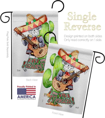 Miniatura 3 de Angeleno Heritage Cinco de Mayo Que Viva México Garden Flag Set de suspensión de pared para fiesta de verano Cactus Pinata Sombrero Mexicano Fiesta