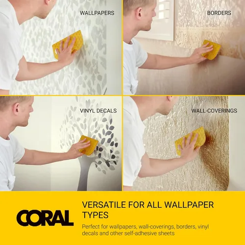 Miniatura 8 de CORAL Paperwiz 69500 - Papel tapiz 3 en 1, herramienta de alisado de costuras lisas y recortes, papel de pared, kit de aplicación más suave