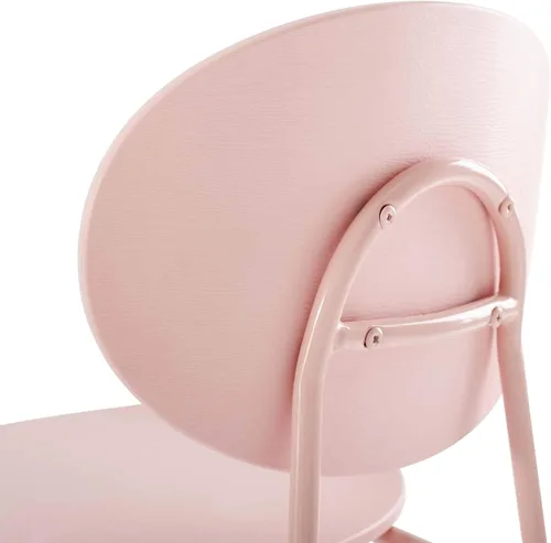 Miniatura 5 de Modway Palette - Silla moderna de plástico moldeado para comedor, color rosa, juego de 2, viene totalmente montada