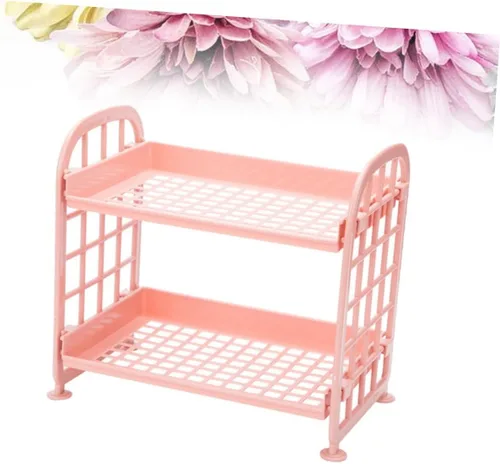 Miniatura 4 de COLLBATH Estante de almacenamiento de plástico para baño, organizador de encimera para cocina y sala de estar, diseño de fácil instalación, estante