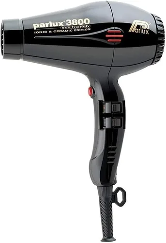 Miniatura 2 de Parlux 3800 - Secador de pelo iónico y de cerámica ecológico negro + difusor de malla metálica M Hair Designs (paquete), ligero, de secado rápido