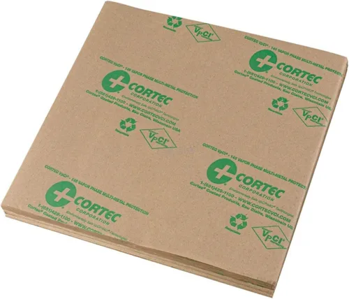 Hojas de papel VCI de 12 x 12 pulgadas, calibre 35, Cortec VpCI-146, papel antioxidante anticorrosión (paquete de 50 hojas)