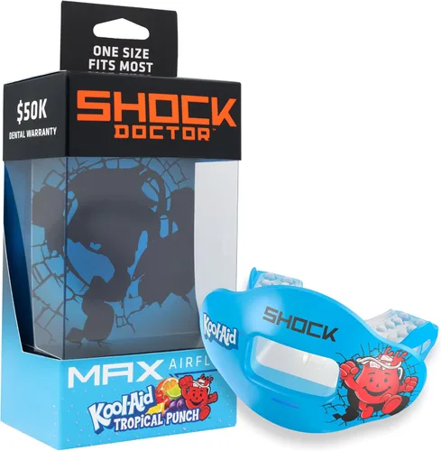 Miniatura 10 de Shock Doctor Kool Aid Protector Bucal para Labios - Máximo Flujo de Aire, Protección Completa de la Boca Compatible con Brackets, Protector