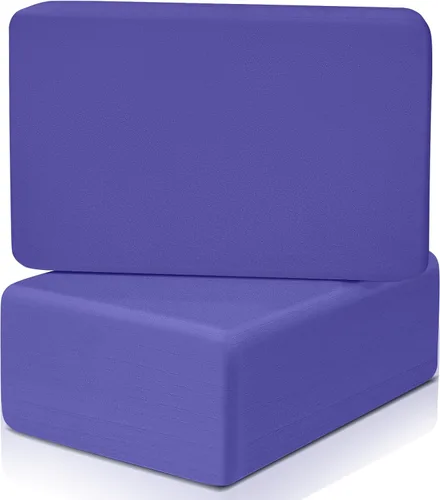 Miniatura 2 de Bloques de yoga - Paquete de 2 bloques de espuma de 3 x 6 x 9 pulgadas, sin látex, con bordes redondeados, bloques de ejercicio antideslizantes