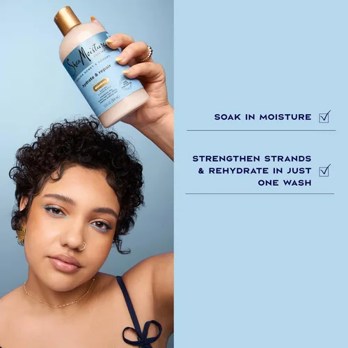 Miniatura 6 de Shea Moisture Champú Hidratar y Reparar Cabello Dañado con Miel de Manuka y Manteca de Karité 13 oz