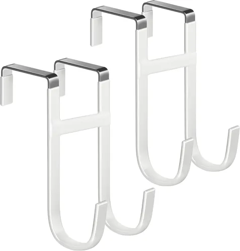 Miniatura 18 de Mars-Rock Ganchos de Metal Sobre la Puerta con Revestimiento de Plástico de 5.5" se Ajustan a Puertas de 0.5" a 1 3/8", 2 Piezas de Servicio Pesado