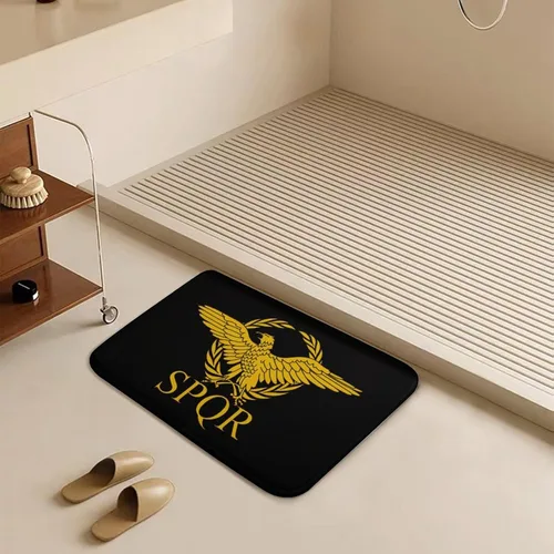 Miniatura 6 de Alfombra de baño gruesa con bandera del Imperio Romano del Senado SPQR, antideslizante, tapete de baño de terciopelo coral para puerta, 19.7 x 31.5