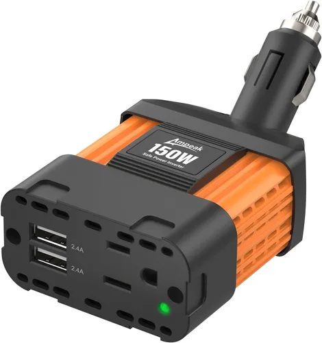 Miniatura 8 de Inversor de corriente para automóviles, de la marca Ampeak, de 12 V CC a 110 V CA, con puerto USB