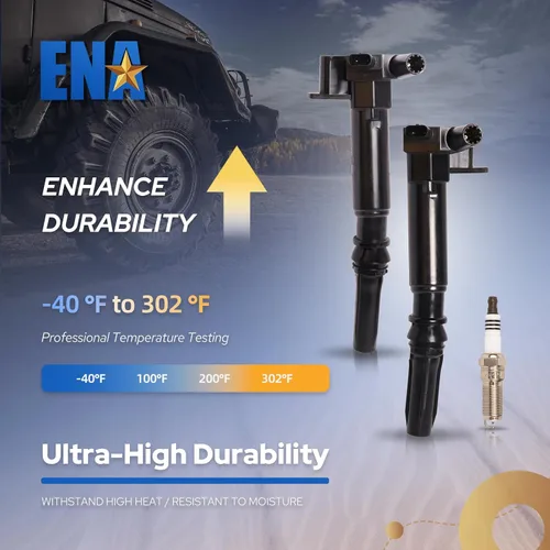Miniatura 6 de ENA Juego de 8 bobinas de encendido izquierda y derecha con 16 bujías de iridio compatibles con Ford E-350 E-450 2018 2019 F-250 F-350 2018 2019