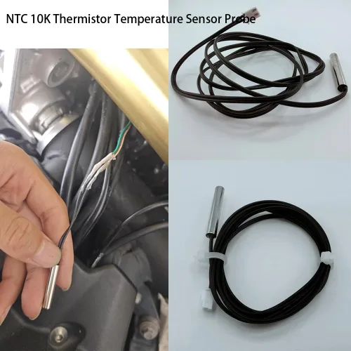 Miniatura 5 de 4 unidades NTC 10K 3950 Termistor 1 M, sonda de sensor de temperatura de termistor de 10 K, sonda de sensor de temperatura de NTC 3950 10 K de acero