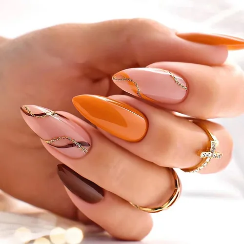 Miniatura 7 de Uñas postizas cortas cuadradas con forma de ataúd, cobertura completa, reutilizables, con pegamento, uñas adhesivas con diseños de hojas blancas