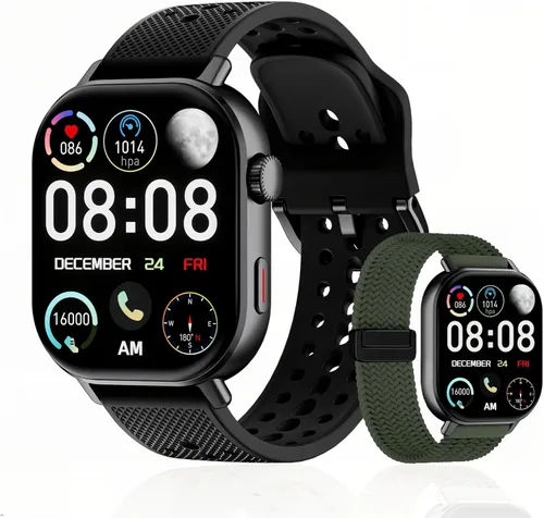 Miniatura 11 de AMOLED - Reloj inteligente con GPS para correr, 164.0 ft, impermeable, rastrea los pasos del sueño, frecuencia cardíaca, oxígeno, batería de larga