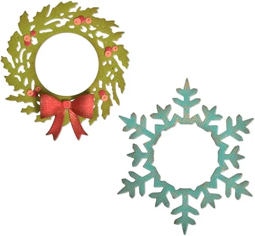 Sizzix Corona y copo de nieve de Tim Holtz Dies, nosotros: talla única, multicolor